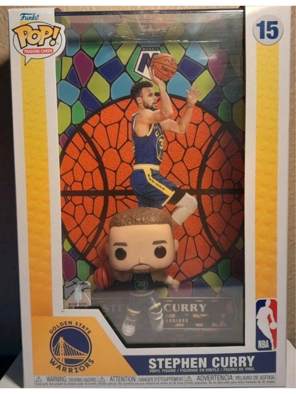 Funko Mosaic Pop Trading Cards NBA Stephen Curry Warriors Vinyl Figure